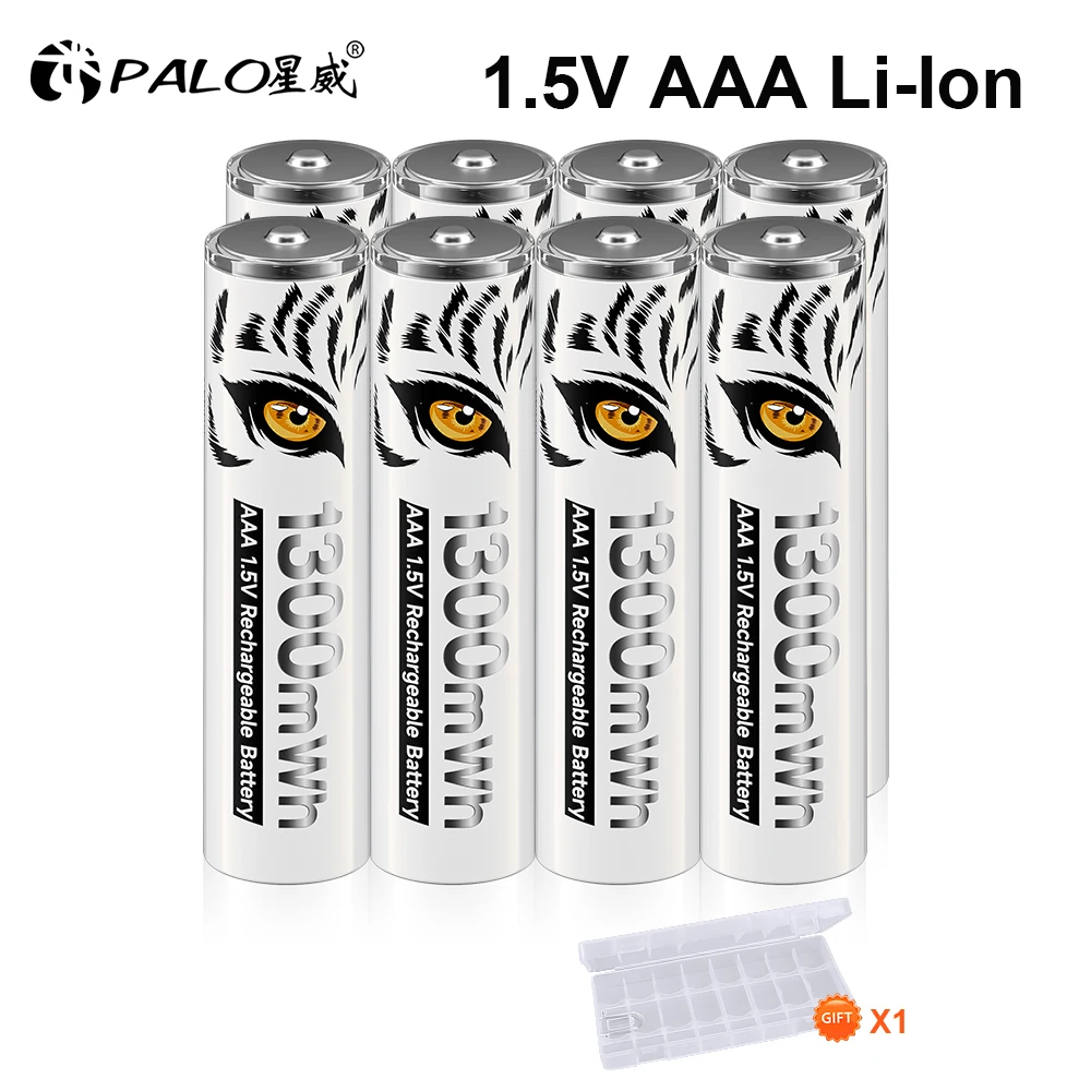 PALO 1300mWh 1.5V AAA akumulator litowo-jonowy AAA 3A Bateria akumulatory do aparat zabawka zegarów samochodowych płyta główna komputera