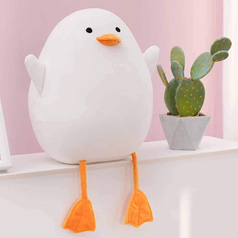 

Большая толстая плюшевая игрушка, милая большая белая утка, мягкая плюшевая подушка в виде животного, Детская кукла, подарок на день рождения, теплая диванная подушка, 35-70 см