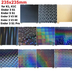 Magnetic Build Plate K1C 235x235mm PEI Sheet K1 3D Printer Accessories Heated Bed for Ender 3 V3 SE/KE, Ender 3/5 S1 Bed Sheet