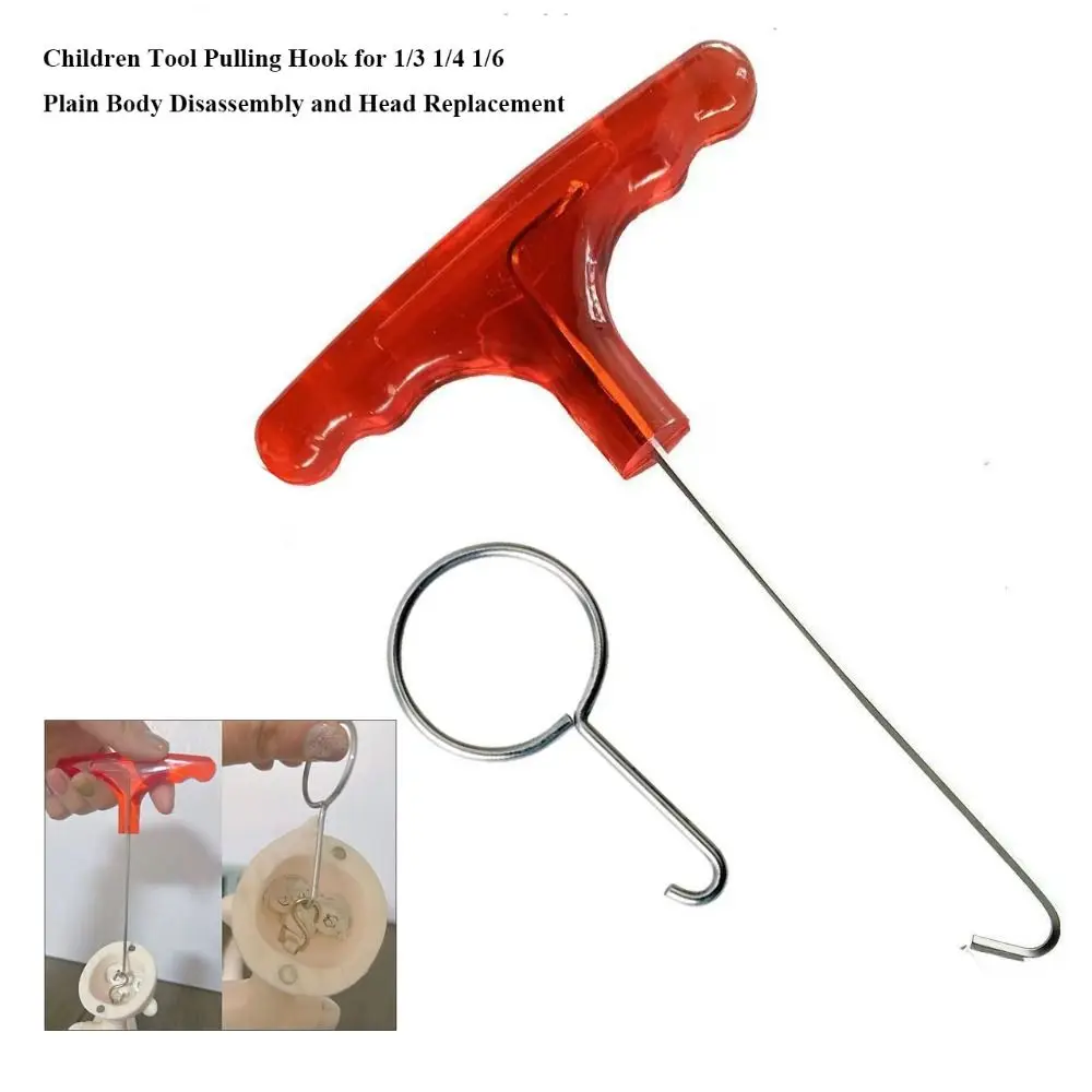 2 Sizes Pulling Hook Tool MIni Plastic Head Replacement DIY Accessories T-shaped Pulling Hook for 1/3 1/4 1/6 BJD.SD Dolls