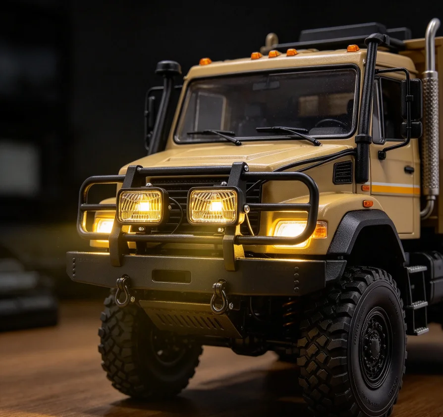 RC 1/14 Model Big Arm Spotlight LED Headlight for Tamiya Hydraulic Excavator Loader Dump Truck for VOLVO Trailer Tipper DIY Part