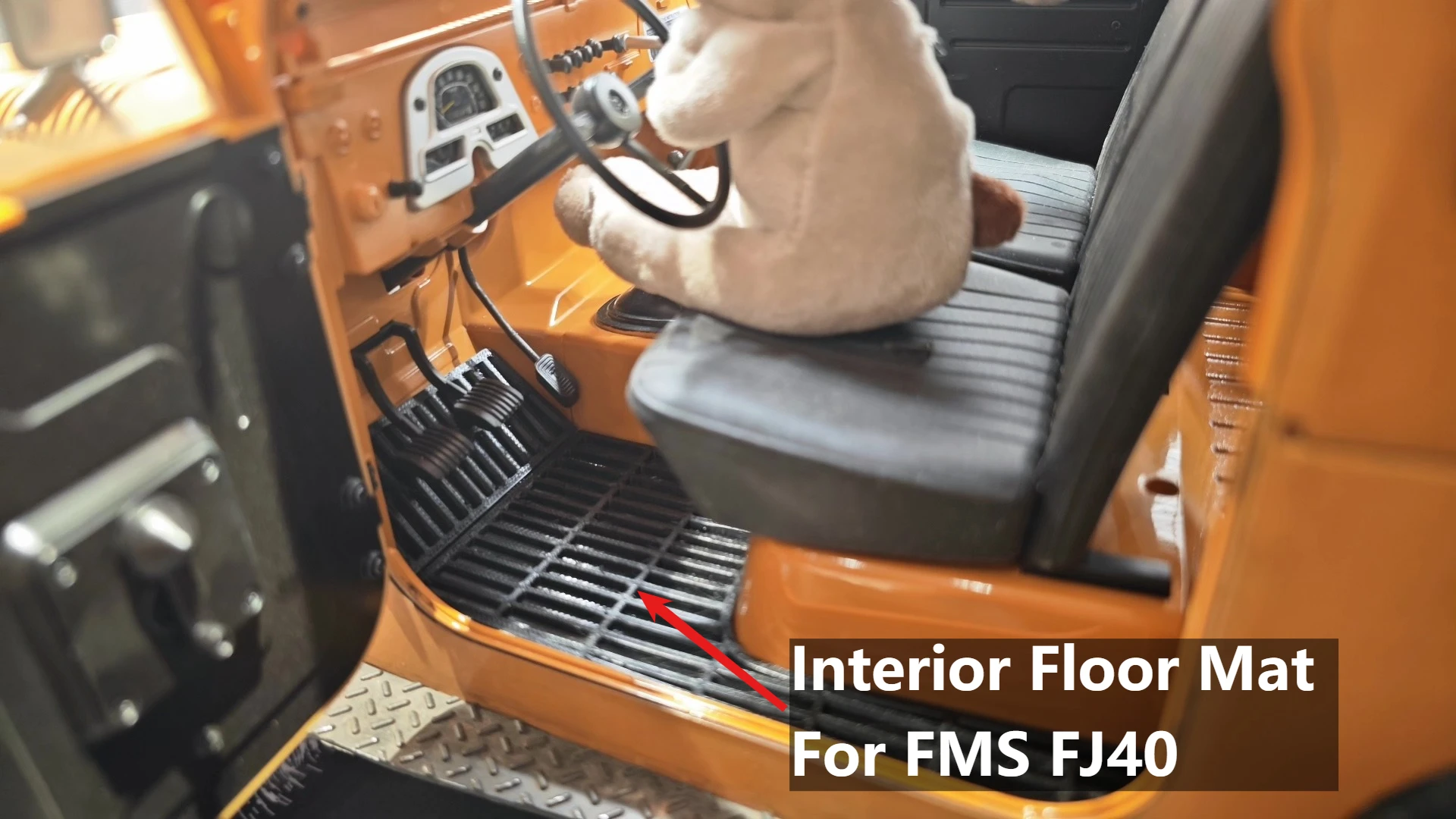 rcクローラー用インテリアフロアマット、fms-fj40-1-10-rcオフロードトラック用カスタムシミュレーション装飾パーツ、インテリアdiyアップグレードアクセサリー