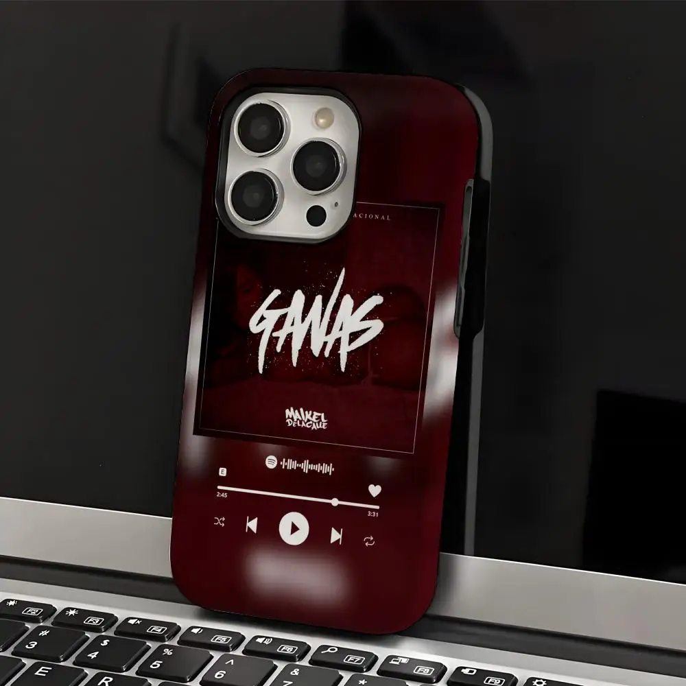 حافظة هاتف M-Maikel D-Delacalle حافظة هاتف INS لهاتف آيفون 17 16 15 14 13 12 11 Pro Max X XR XS Max Plus طبقة لامعة صلبة PC Cov