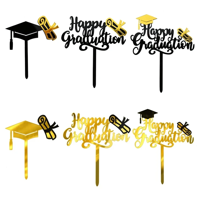 Nuovo 2023 classe congratulazioni Grad Cake Topper acrilico lo hai fatto Cake Topper per le lauree College festeggia le decorazioni della torta del