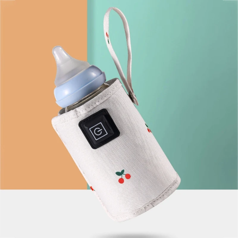 Portable USB Baby Bottle Warmer Bag, Travel Milk Warmer, Garrafa de alimentação infantil, Termostato Food Warm Cover