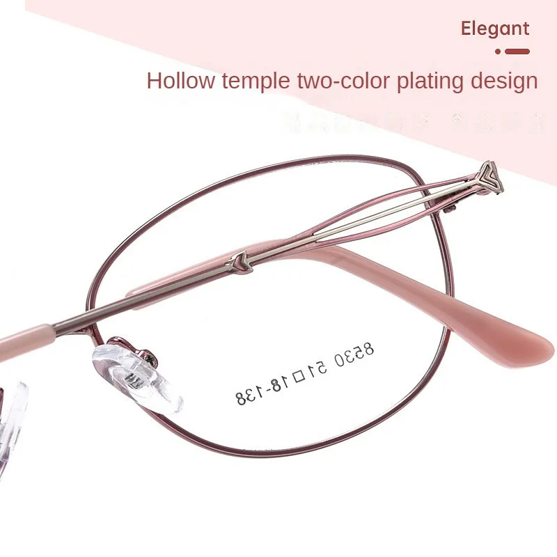 Gafas de aleación ultraligeras con montura pequeña Retro para mujer, anteojos recetados ópticos para miopía, hermosas, a la moda, 8530X