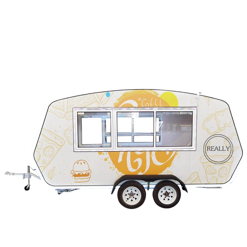 MultiFunction Mobile Food Van Trailer Ice Cream Coffee Cart Caravan Fast  Concession Food Vending Kiosk Customizabled