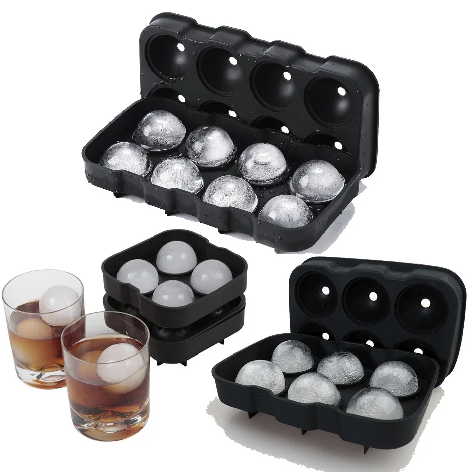

4/6/8/ Grid Big Tray Mold Giant Jumbo Large Food Grade Silicone Ice Cube Square Tray Mold DIY Ice Maker Ice Cube Tray