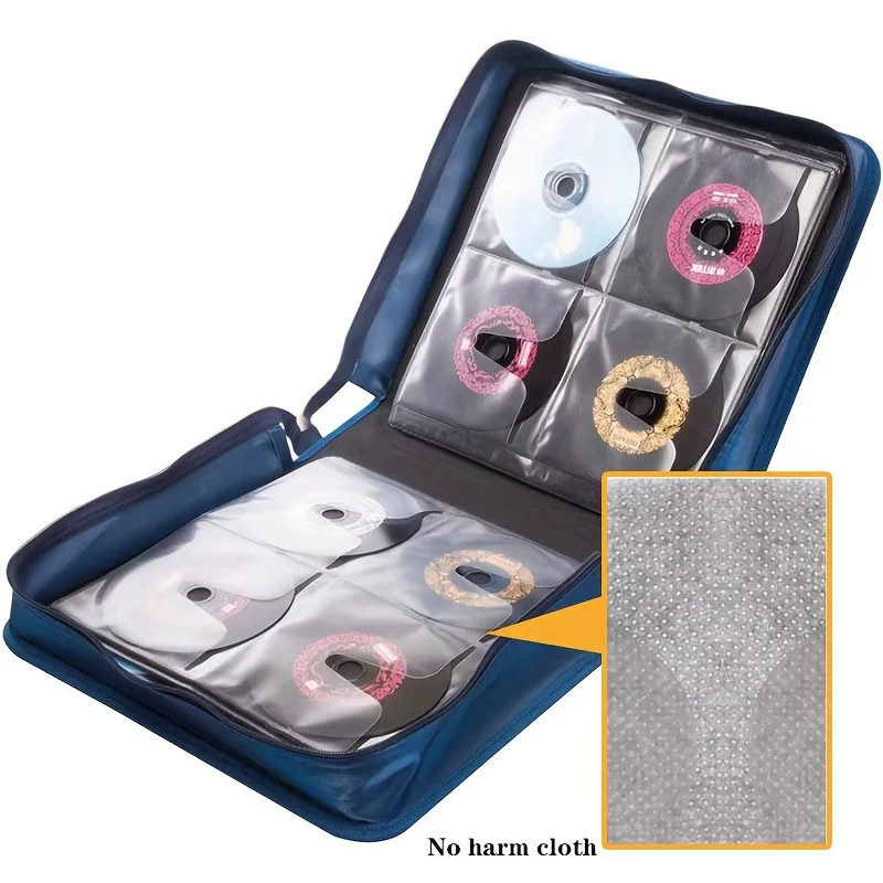 Super Capacity CD DVD Storage Box 256 Discs, Portable Waterproof CD Wallet with Handle for Car, Home, and Travel