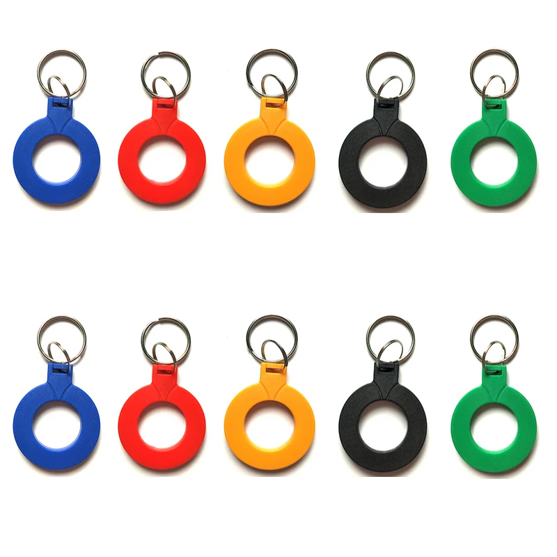 

100Pcs 13.56Mhz Rfid Tag M1 NFC Key IC Card Uid Changeable Token Attendance Management Keychain ABS Waterproof Keyfobs Tags