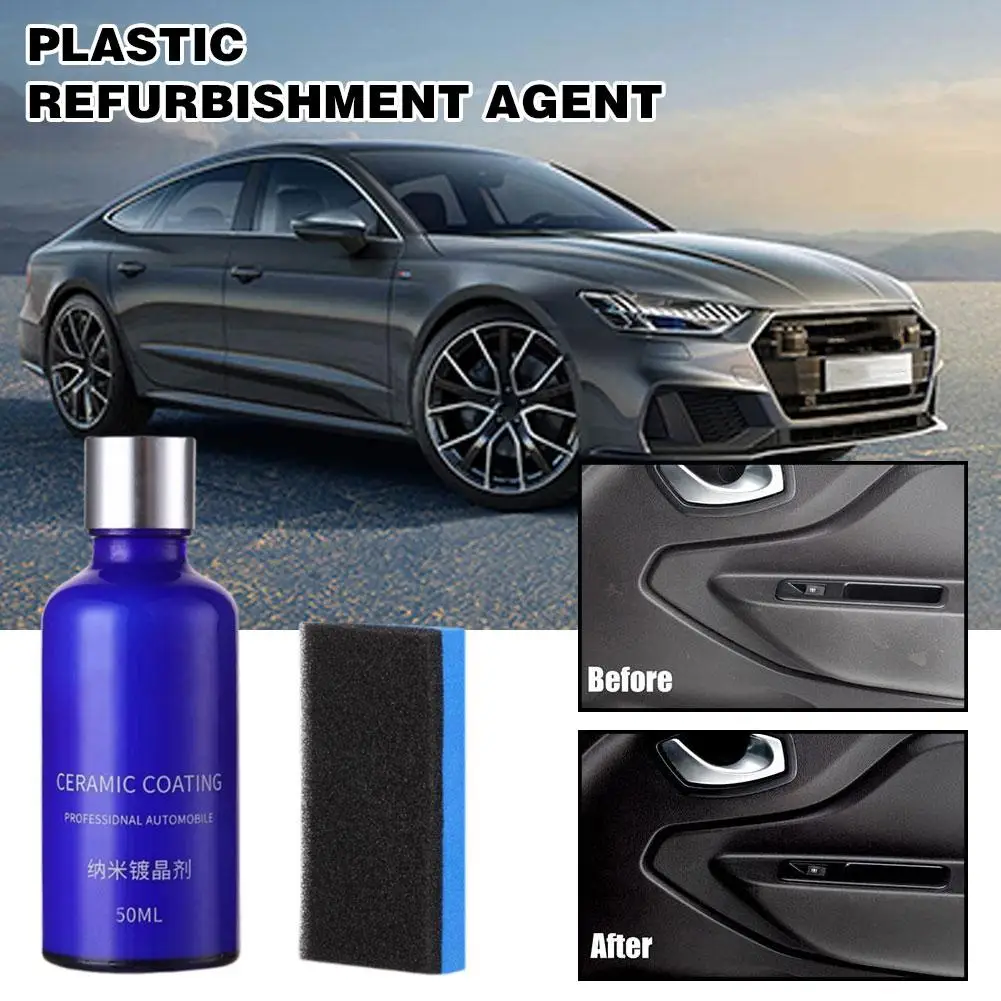 

50ml Plastics Refreshing Coating Agent Car Refurbishment wax agent dashboard Agent Car reducing Cleaning Y5V3