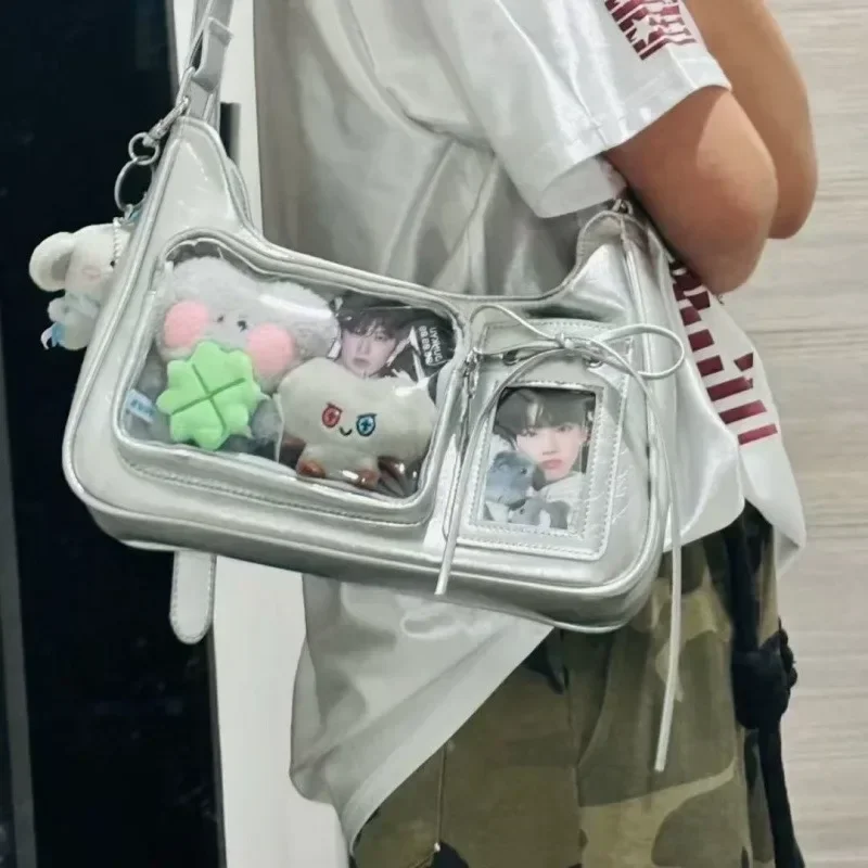 

NEW Y2k Japanese Harajuku Shoulder Bag Womens Transparent Ita Bag Girls School Crossbody Bags for Women Female Designer Handbags