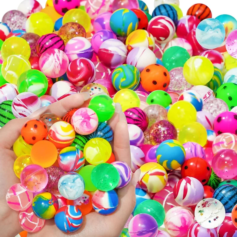 10 pçs bolas saltitantes de borracha para crianças adolescentes meninos meninas balle rebondissante 32mm 27mm favores de festa presentes de aniversário recompensas em sala de aula