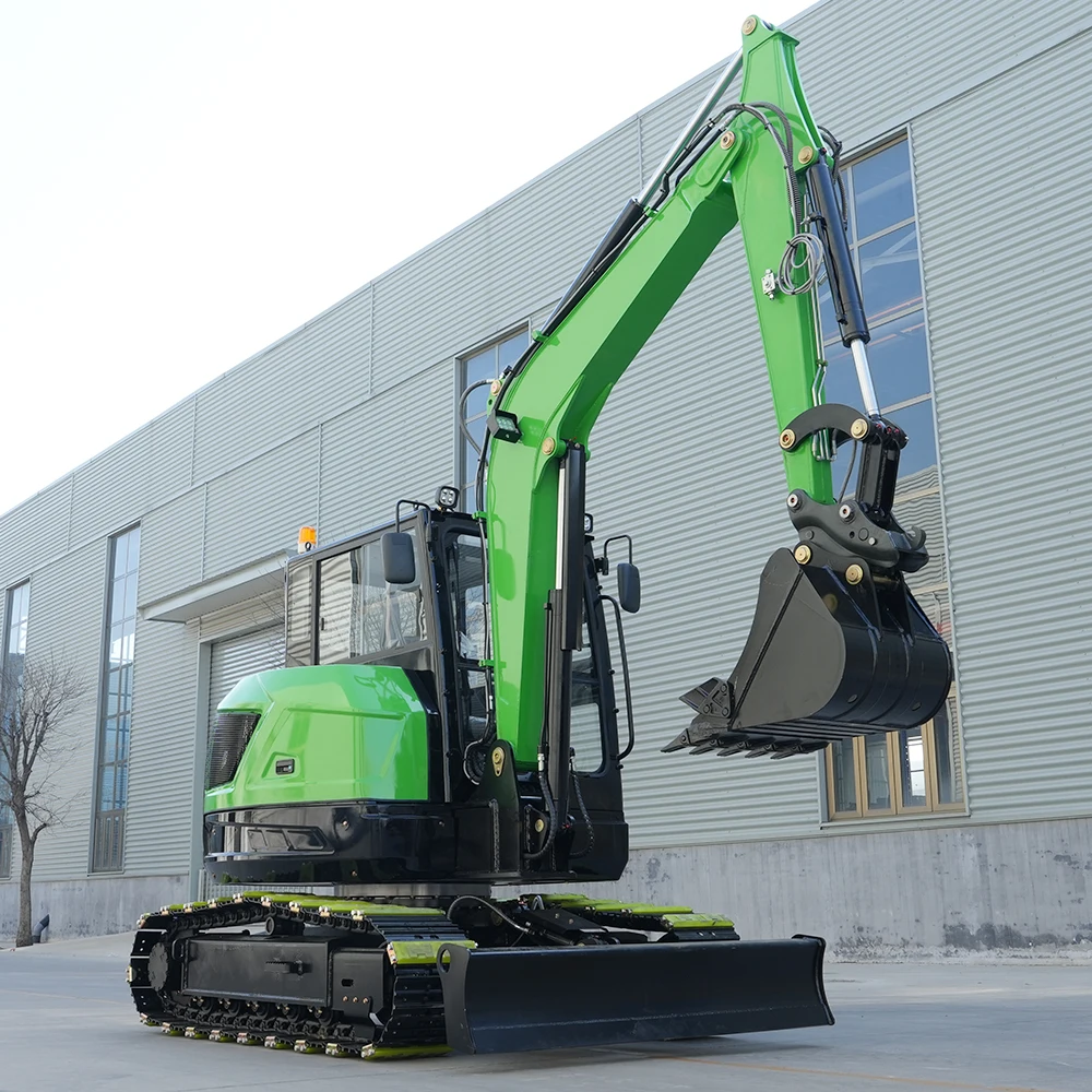 Kostenloser Versand: Mini-Bagger, Hydraulischer Raupenbagger für Landwirtschaft, Kompakter Diesel-Minibagger für Alle Geländearten, Preis Anpassbar – Detail 3