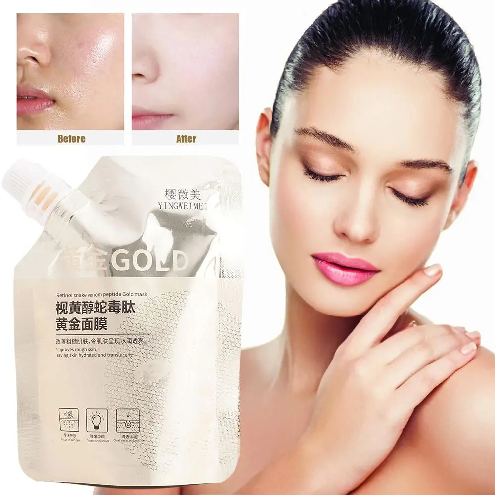 

Fashion New Retinol Snake Peptide Gold Rejuvenation Tightening Lines Beauty Skin Hydrating Mask Light Anti-wrinkle Tear W6E6
