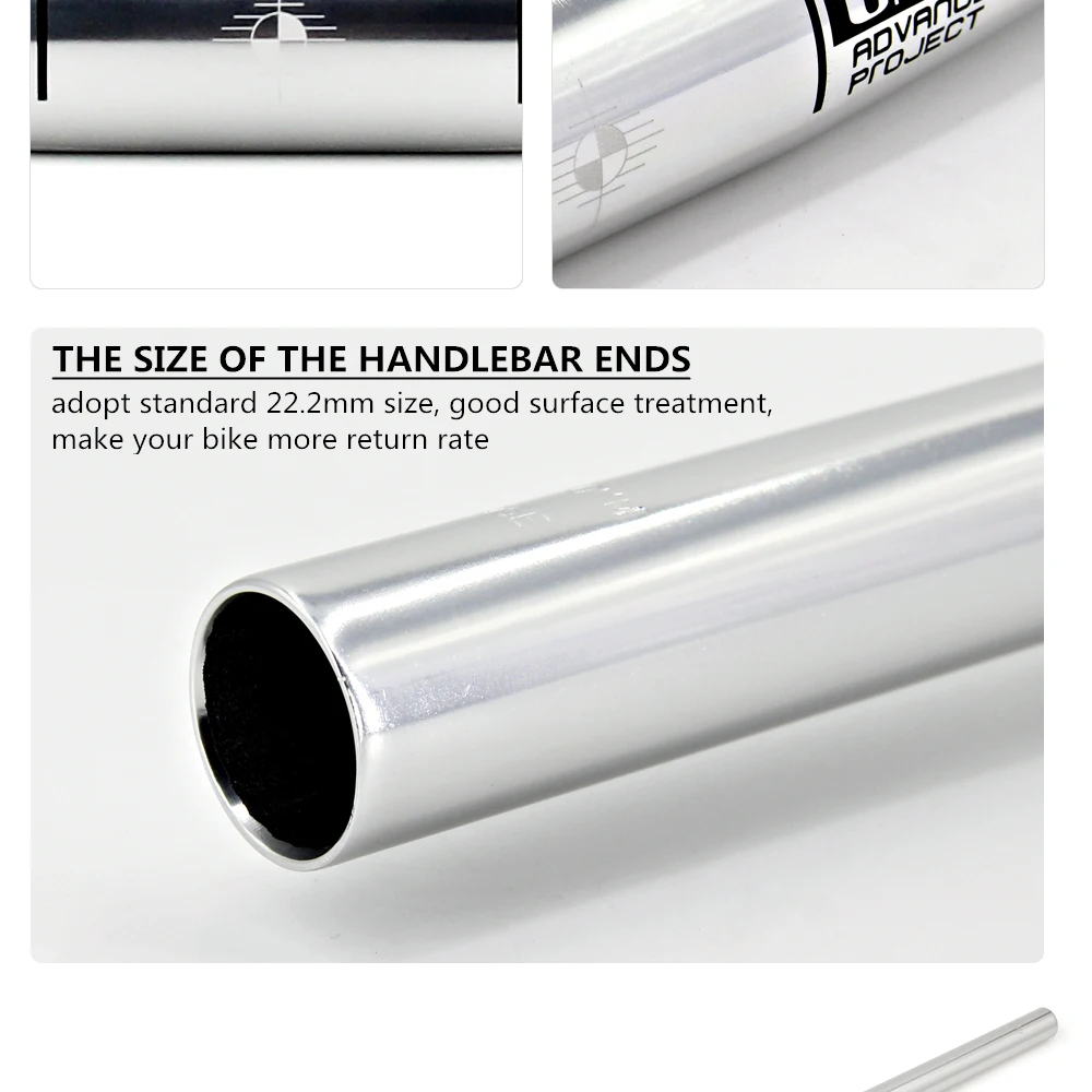 UNO Fahrrad Lenkrad Aluminium MTB Rennrad Lenker Flache Riser Bar 31,8*640 680-800mm Silber fahrrad Lenker MTB Teil – Detail 4