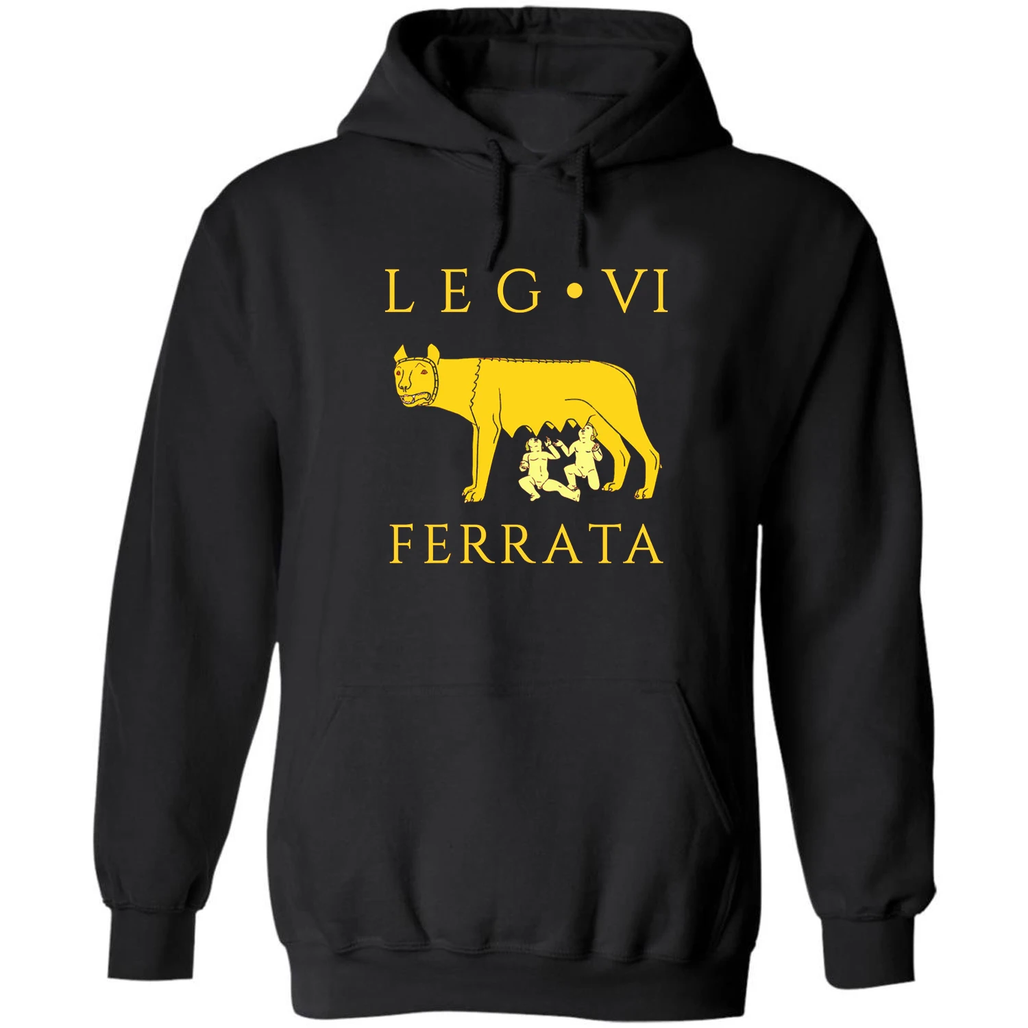 

Roman Legion - Legio VI Ferrata Vexillum She-wolf Symbol Pullover Hoodie New 100% Cotton Comfortable Casual Mens Sweatshirts