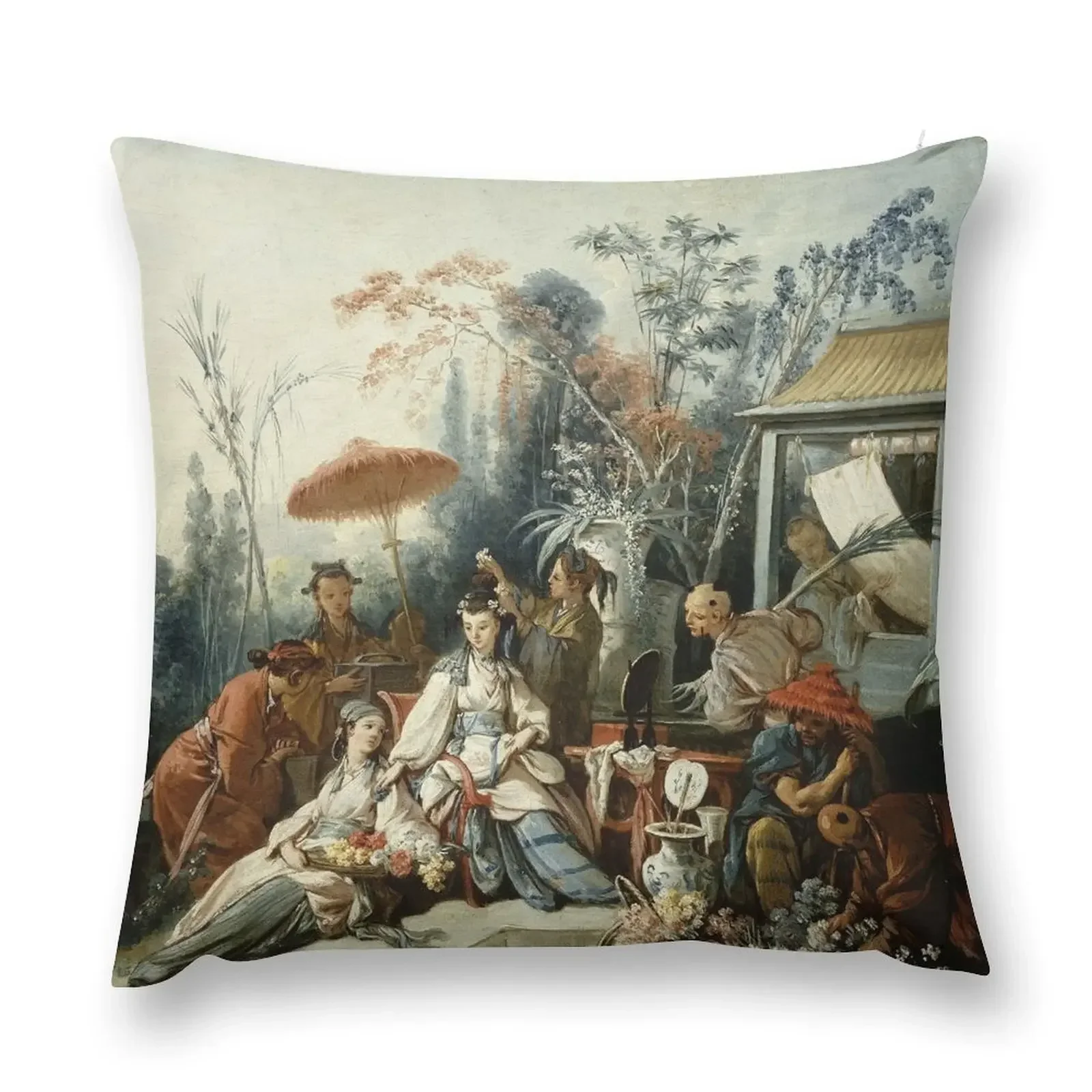 Le Jardin Chinois by Fran?ois Boucher Throw Pillow Christmas Cushion For Home New year pillow