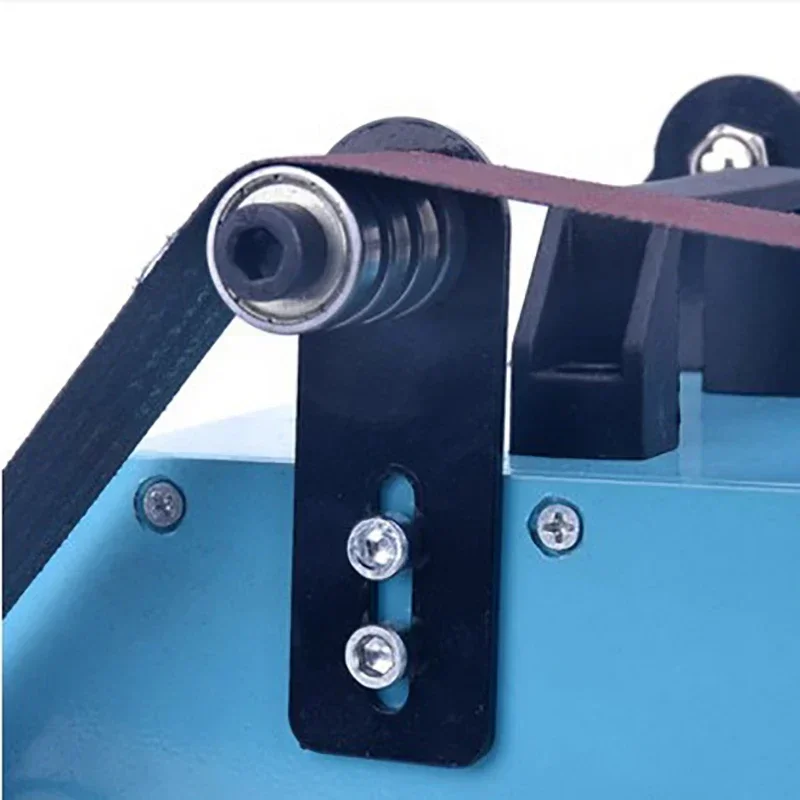 มัลติฟังก์ชั่นเดสก์ท็อปขนาดเล็ก Dual-Shaft Belt Sander Sanding Machine กระดาษทรายแบบพกพาขัดและเครื่องมือขัด