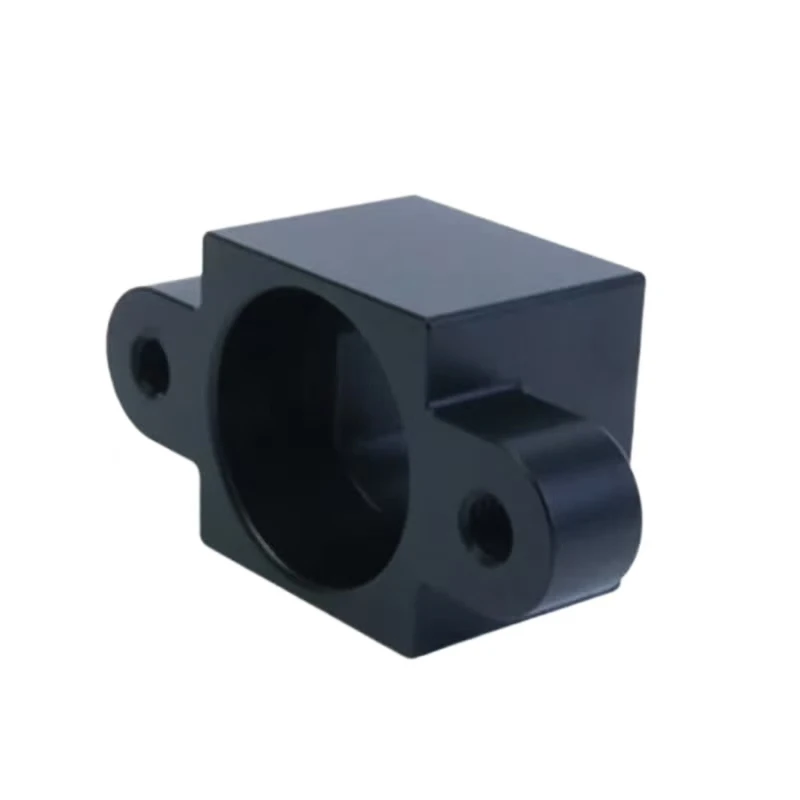 Black anodized aluminum alloy precision machined lens adapter ring CNC custom optical lens accessories