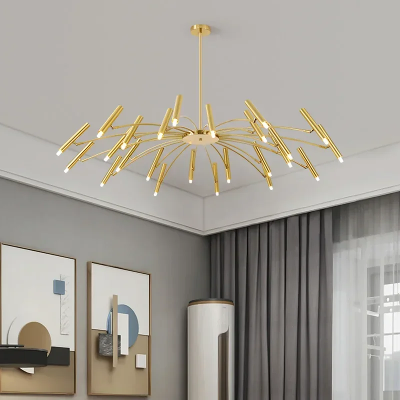 Nordic Chandelier Modern LED 12/24 Adjustable Lights Lamp for Living Room Home Netherlands Designer Ceiling Lighting Fixtures