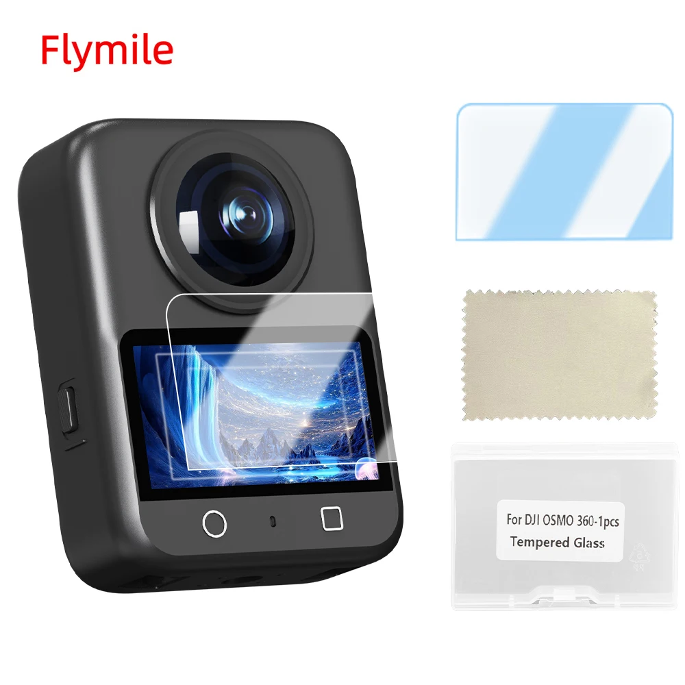 

Flymile Protective Film for DJI OSMO 360 Camera Screen Protector Tempered Glass Scratchproof Film Accessories