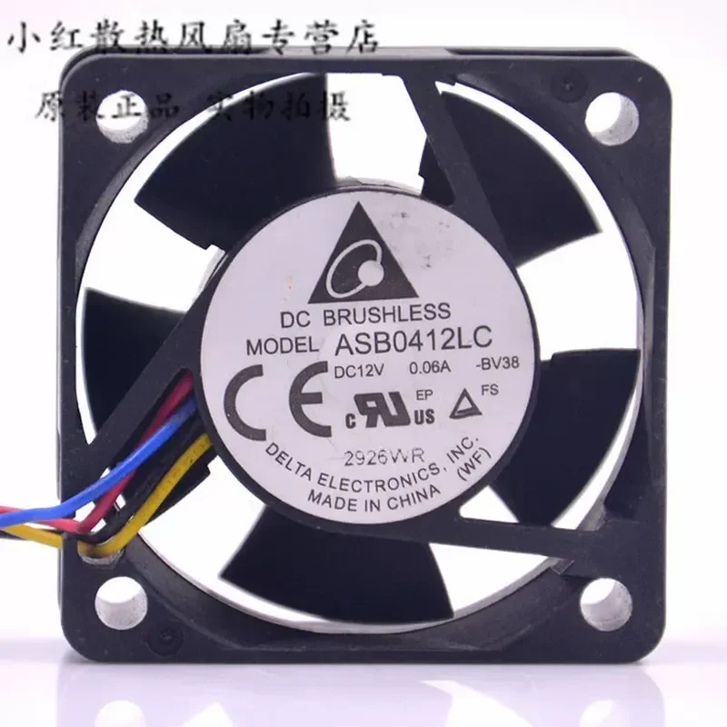 For Delta ASB0412LC 4cm 12V 0.06A 4-Wire Temperature Control Silent Cooling Fan 4015