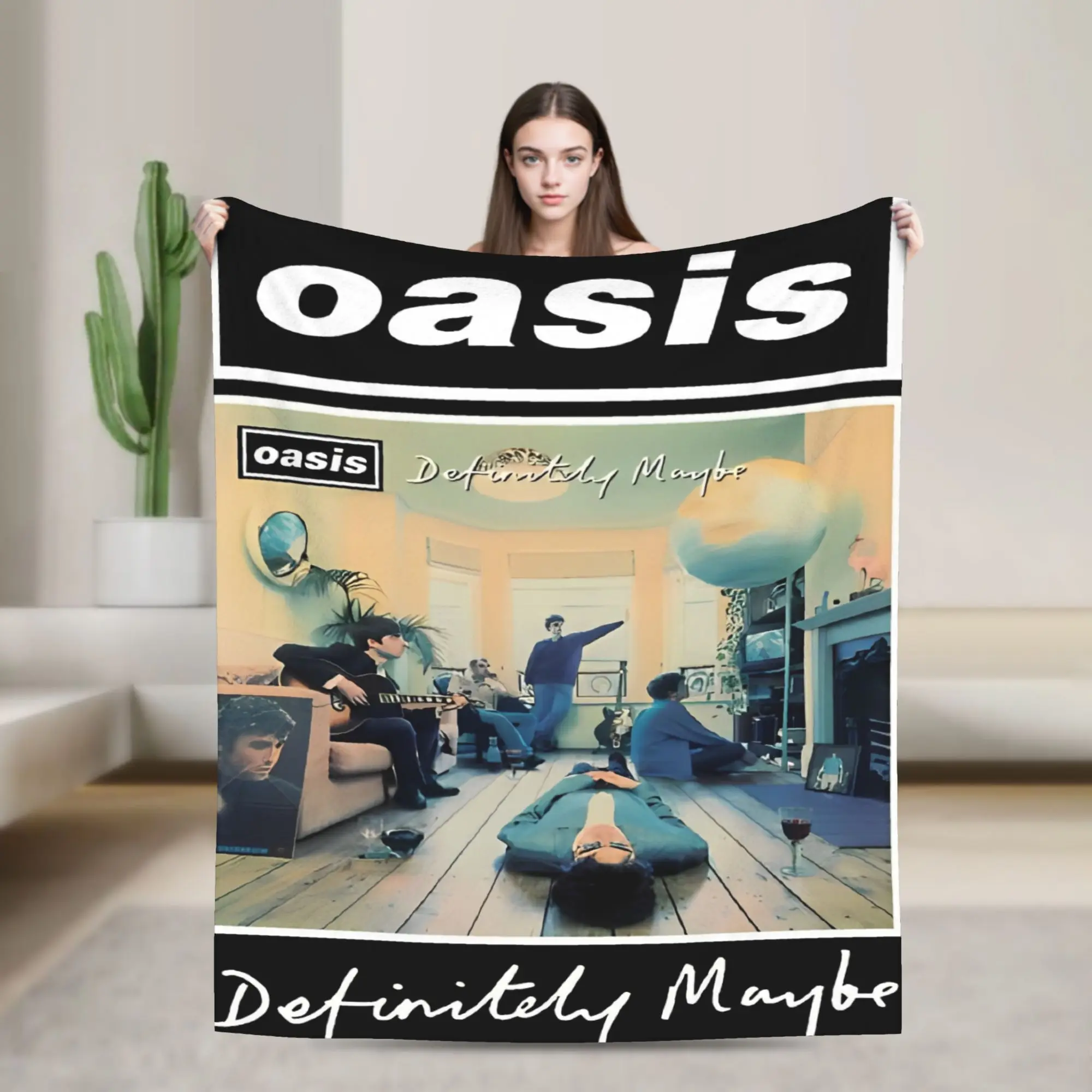 Rock O-Oasis  Flannel Blankets Band Customized Throw Blankets for Bed Sofa Couch 200x150cm Bedspreads