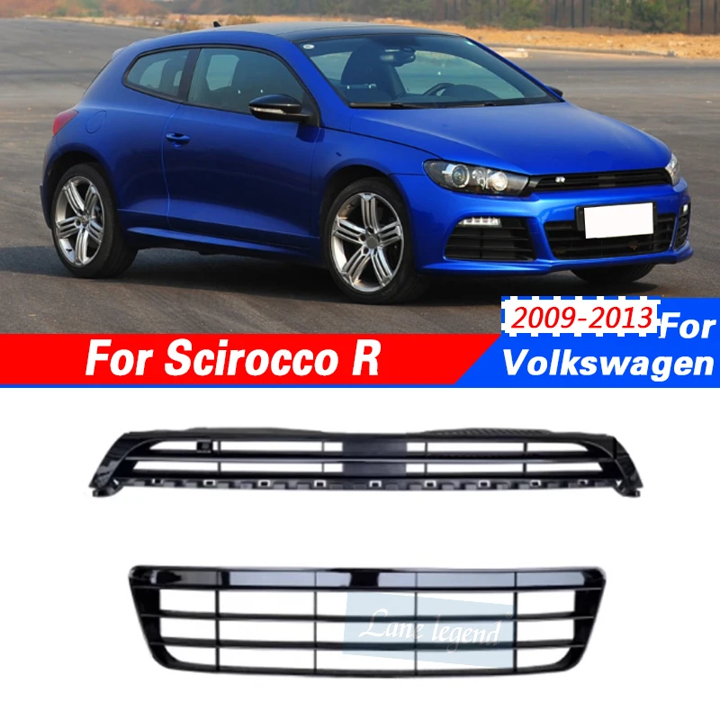 

Верхняя решетка радиатора переднего бампера автомобиля для Volkswagen VW Scirocco R 2009 2010 2011 2012 гоночный Гриль Крышка отделка