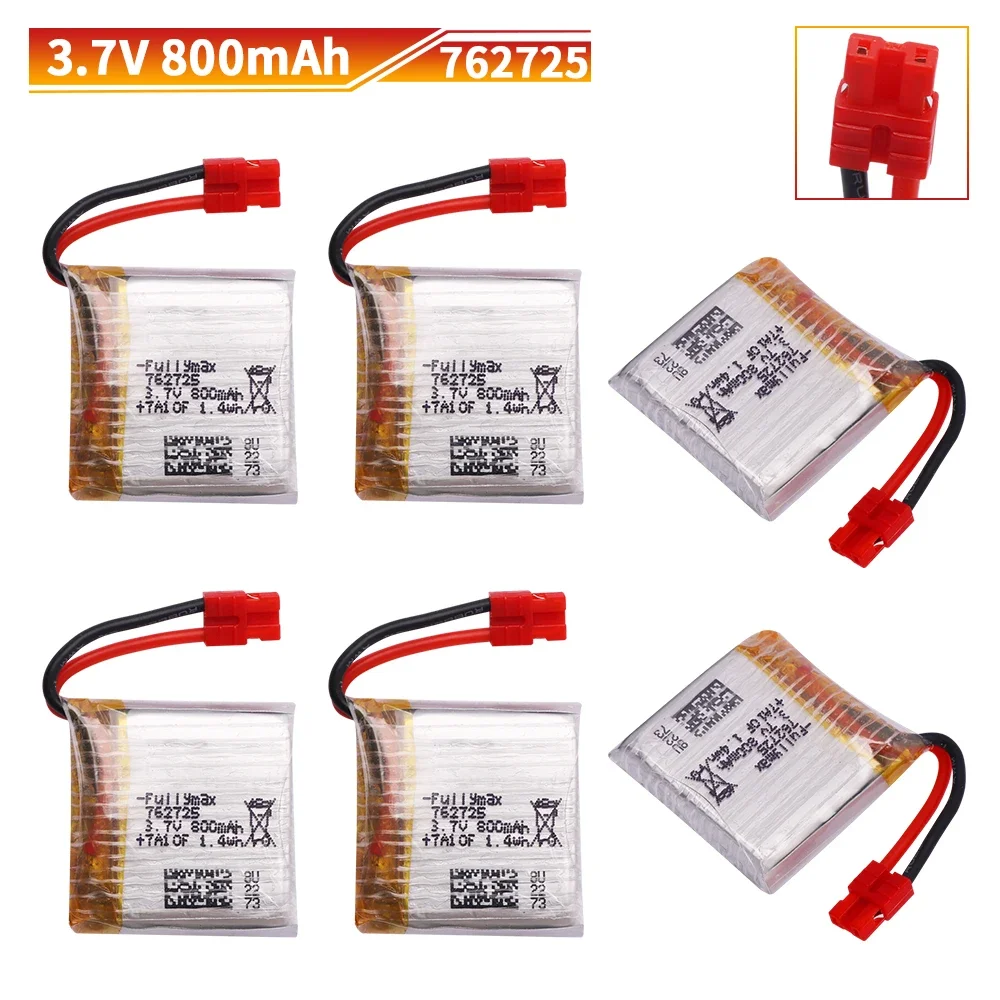 z.SHV 762725   800 mAh wiederaufladbarer Lipo-Akku mit 5-in-1-Ladegerät für SYMA X21 X21W Akku Quadcopter Quadcopter Ersatzteile 3,7 V