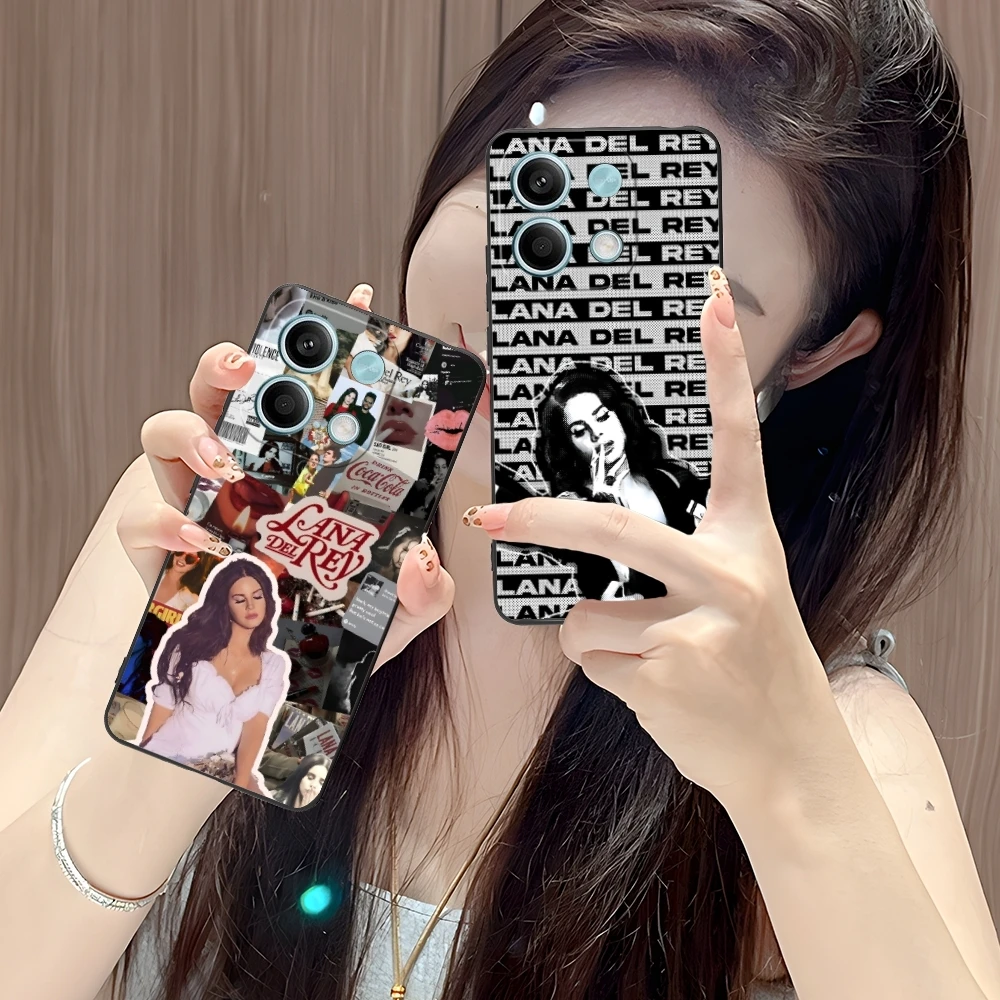 Fashion Lana del Rey Mobile Cell Phone Case for Xiaomi POCO M6 M5 M4 M3 X6 X5 X4 X3 F6 F5 F4 F3 F2 C40 Pro GT 5G Black Cover