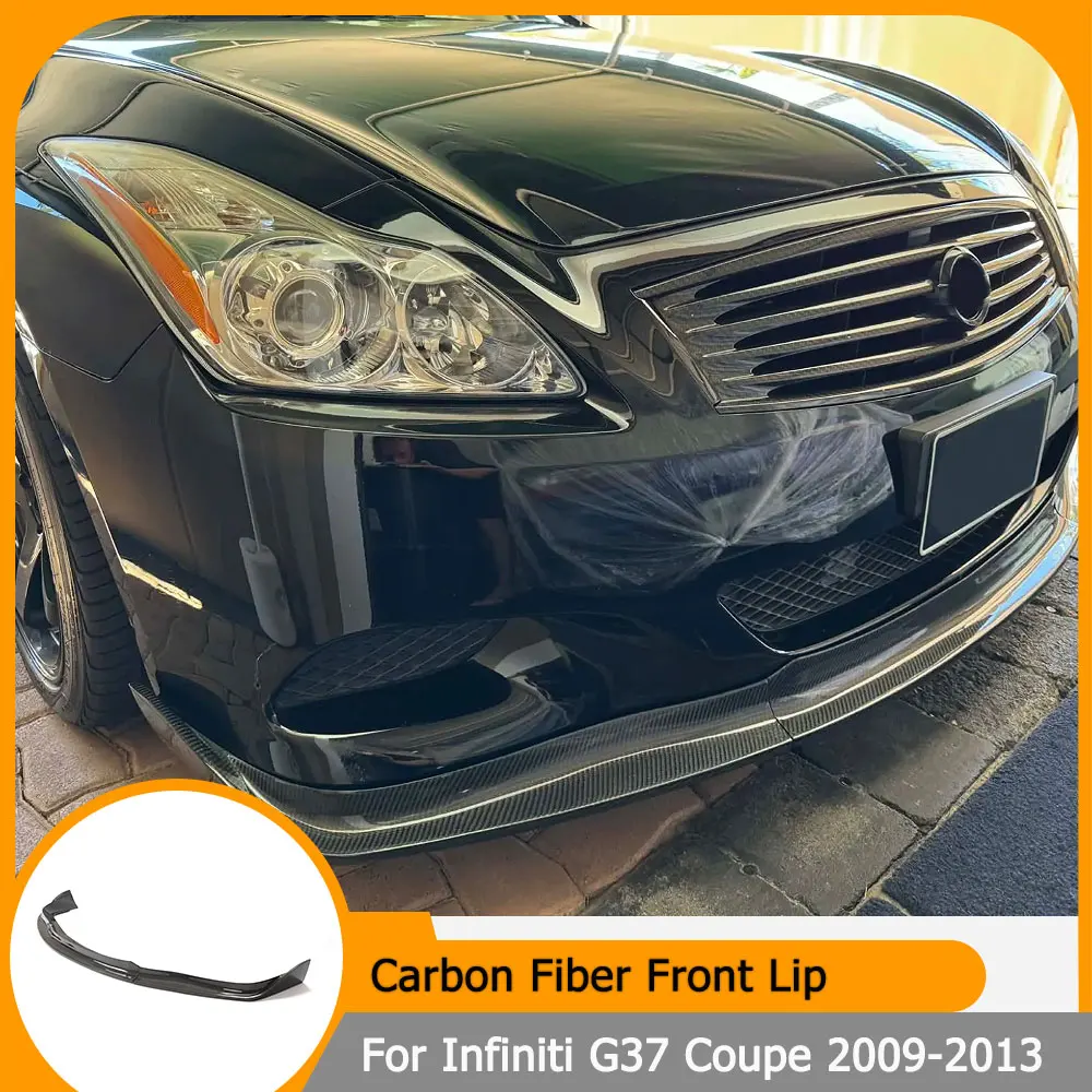 

Carbon Fiber Car Front Lip Spoiler Splitters for Infiniti G37 G25 G35 Coupe 2009-2013 Front Bumper Chin Racing Body Kit FRP 3PCS