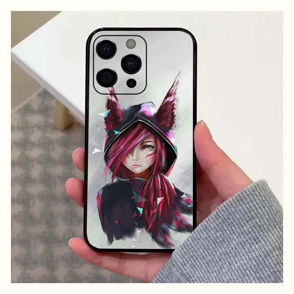 X-Xayah Rebel LOL-L Phone Case For Apple iPhone 15,14,13,12,11,Pro,X,XS,Max,XR,Plus,Mini Soft Black Cover