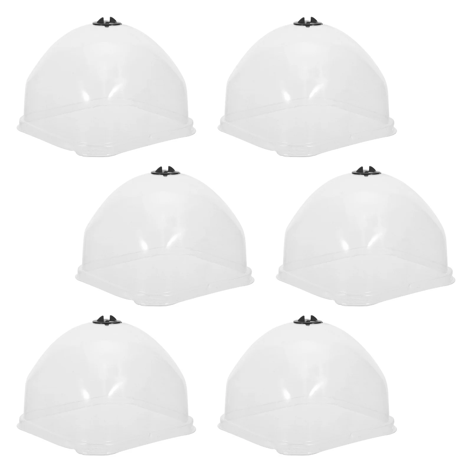 

6Pcs Plant Humidity Dome Garden Cloche Plastic Cover Seedlings Protection Transparent Dome for Plants