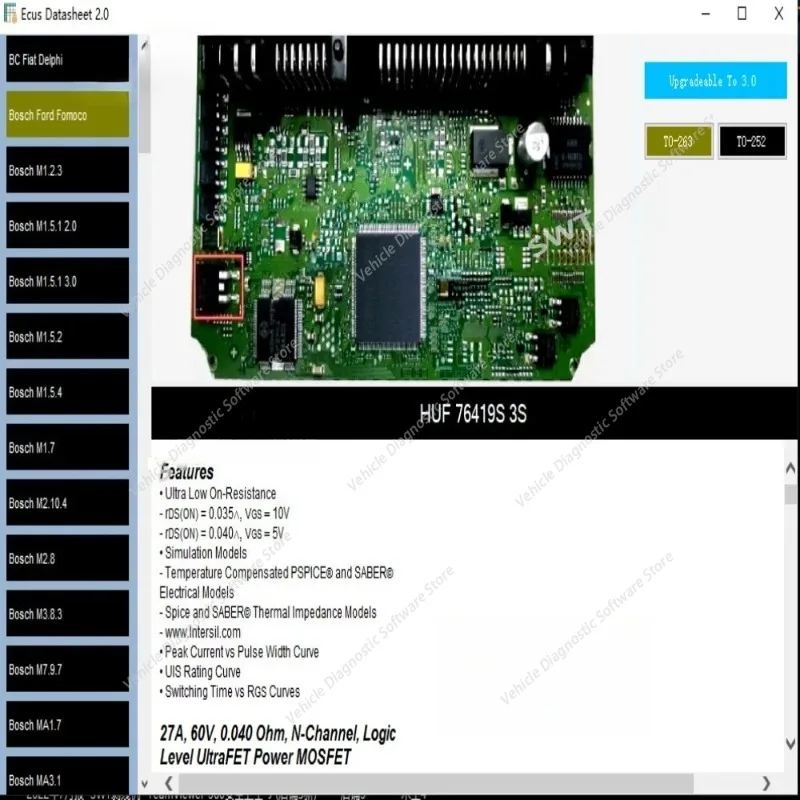 Software Ecus Datasheet 2.0 Ecu Repair Schematic Database Car ECUs Additional Information Electronic Components  PCB for Bosch