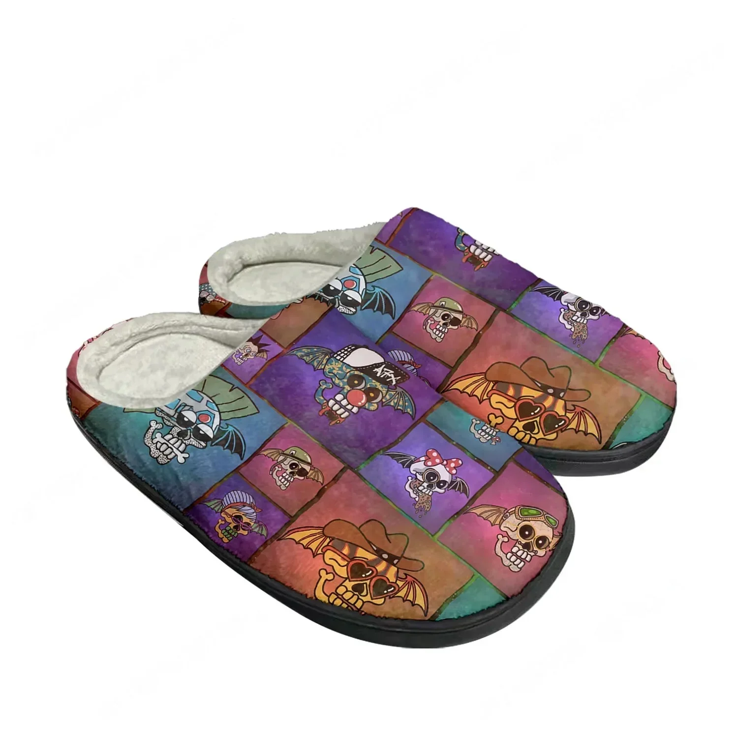

Avenged Sevenfold A7X Home Cotton Custom Slippers Mens Womens Sandals Plush Bedroom Casual Keep Warm Shoes Thermal Slipper