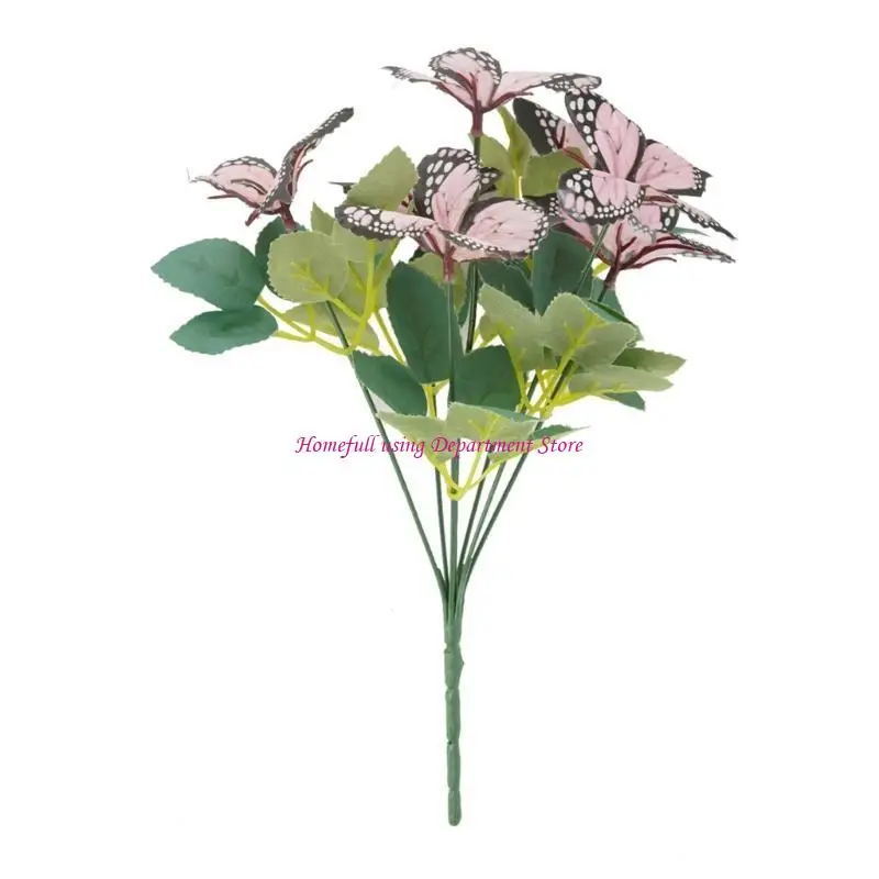 

Odor Proof 7 Branch Butterfly Flower Arrangement Bright Table Centerpieces