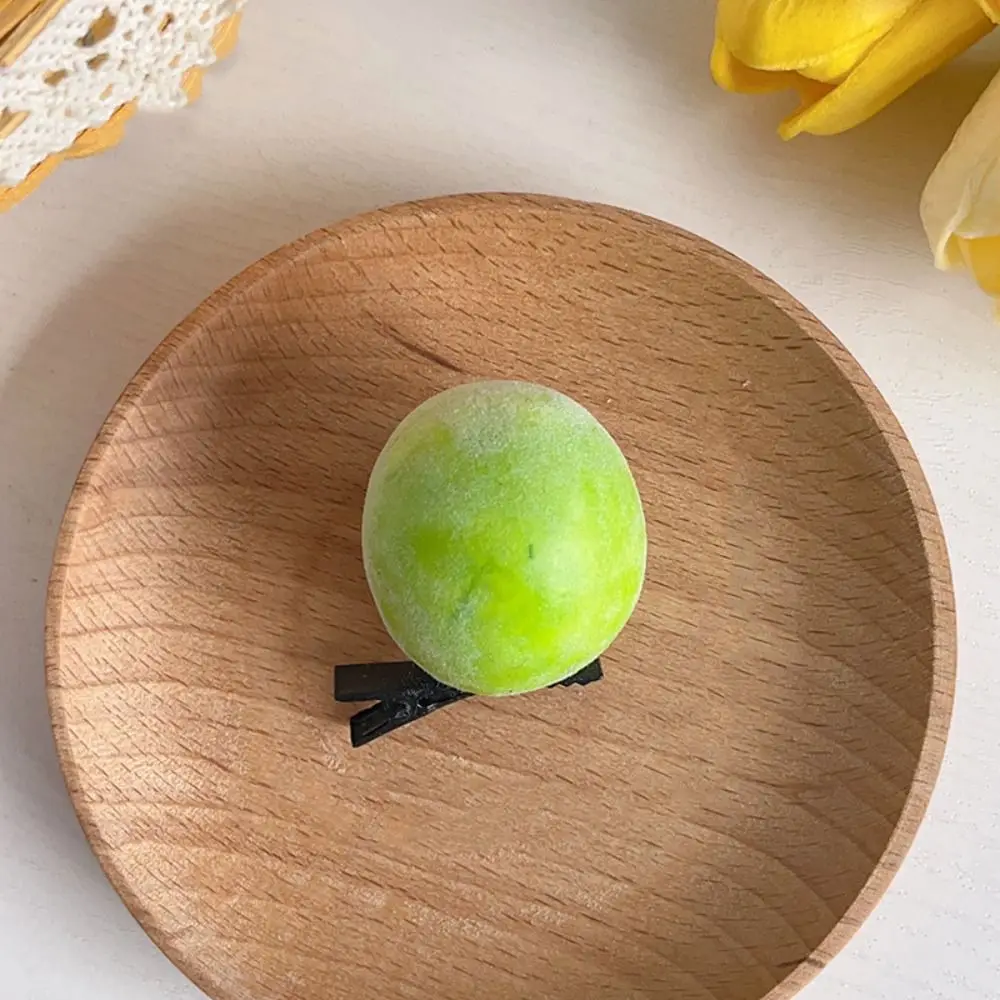 Креативная-заколка-для-волос-в-виде-вишни-персика-лимона-милая-мультяшная-детская-заколка-уточка