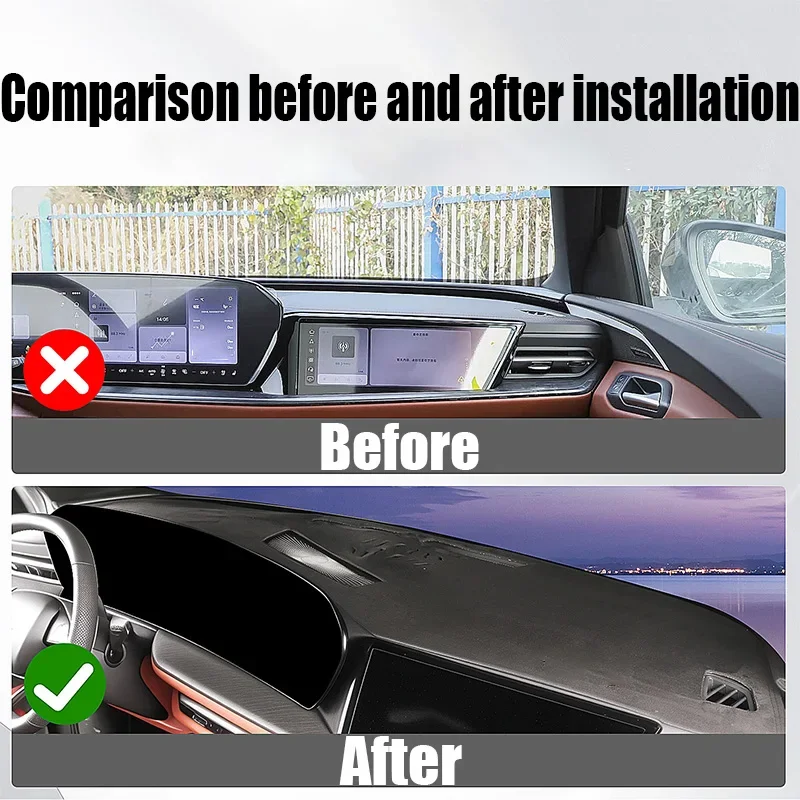 For Audi Q5 GU 2026 Dashboard Anti Glare Pad Instrument Panel Sunlight Shield Protective Mat Car Interior Accessories