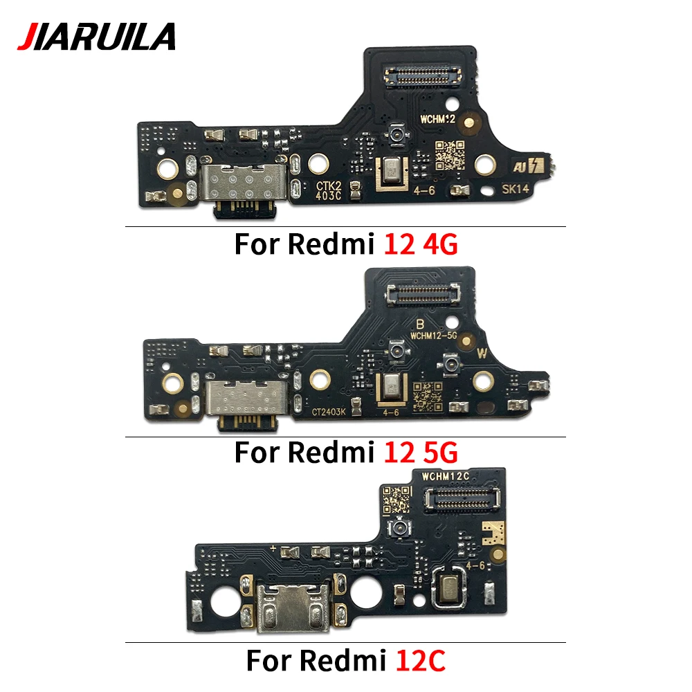 New For Xiaomi Redmi 12 4G 5G 12C A3 Note 12 13 Mi 12 13T Poco C61 X4 Pro 5G USB Charging Port Dock Charger Plug Connector Board