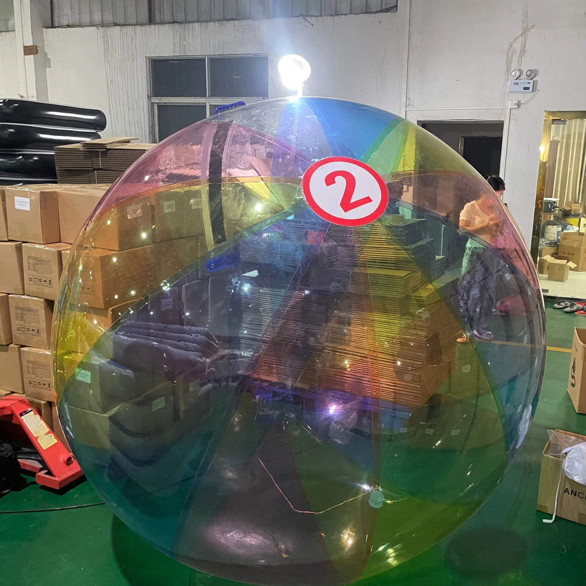 

HIBADOU 2m Dia TPU Water Walking Ball Inflatable Water Walking Ball Zorb Ball Human Hamster Inside Dacing Ball On Sale