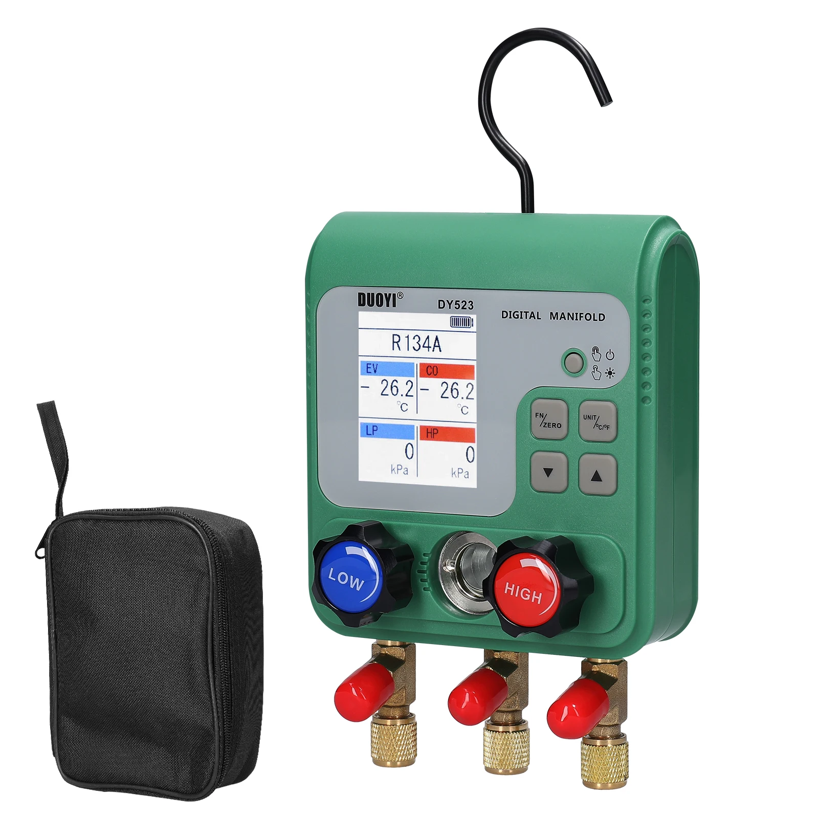 Digital Manifold Gauge Refrigeration Digital Vacuum Pressure Manifold Tester Air Conditioning Temperature Tester Valves Tool