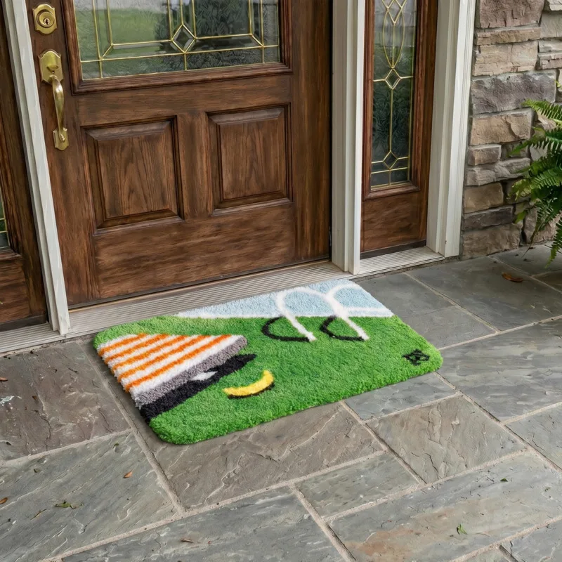 

Modern Flocked Absorbent Non Slip Door Mat Entry Rug Plush Bathroom Bedroom Floor Mat For Home Cozy Decor For Her Christmas Gift