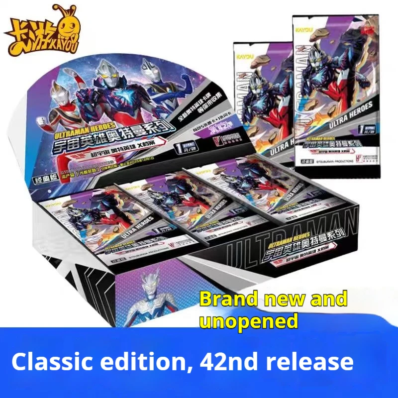 KAYOU Original Ultraman serie completa paquete de refuerzo de tarjetas figura de Anime tarjetas de colección raras tarjeta Flash juguete para regalo de niños