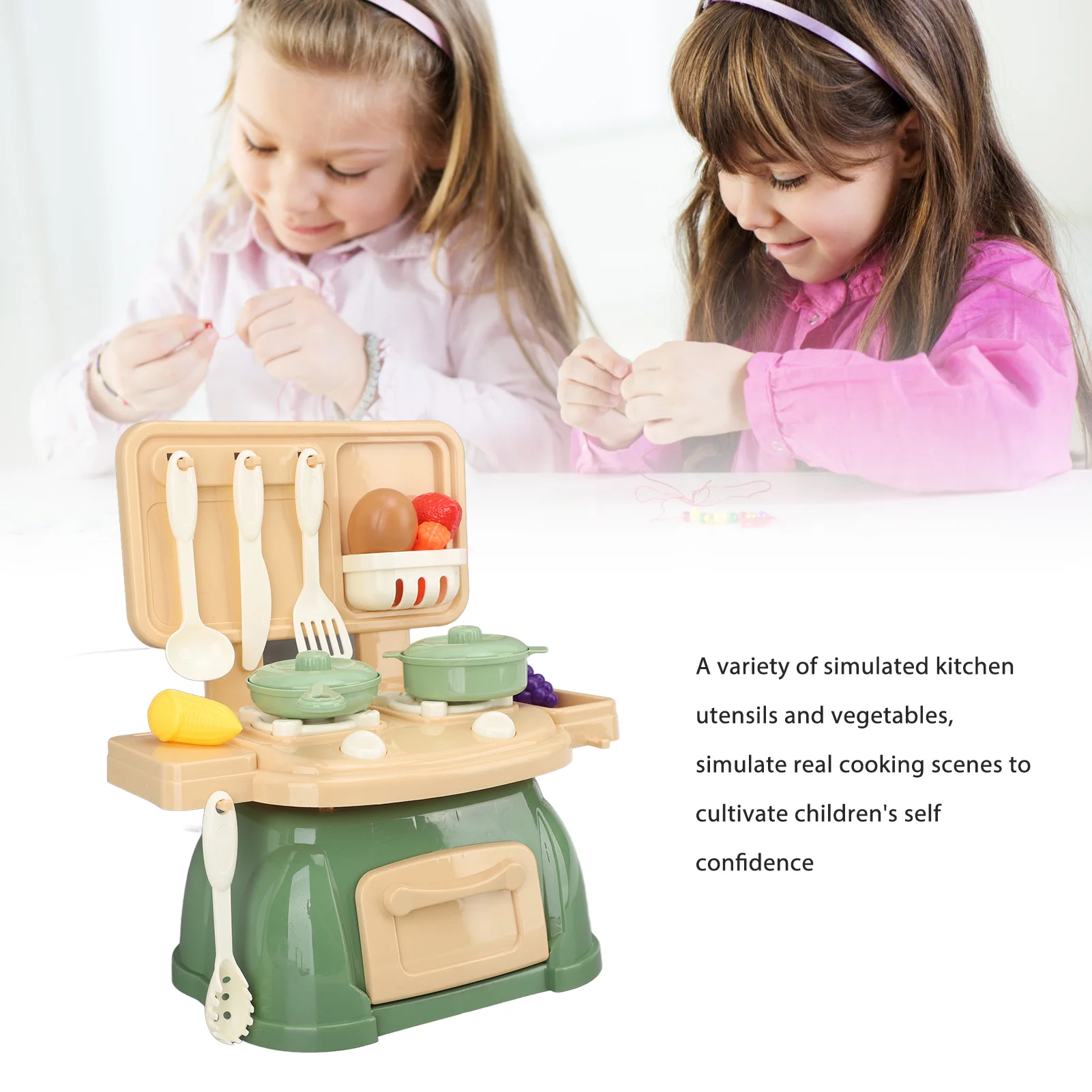 ZK30 Set da cucina per bambini Set di utensili da cucina Set da cucina realistico Set da gioco per ragazze articoli per la casa per bambini giocattolo da cucina