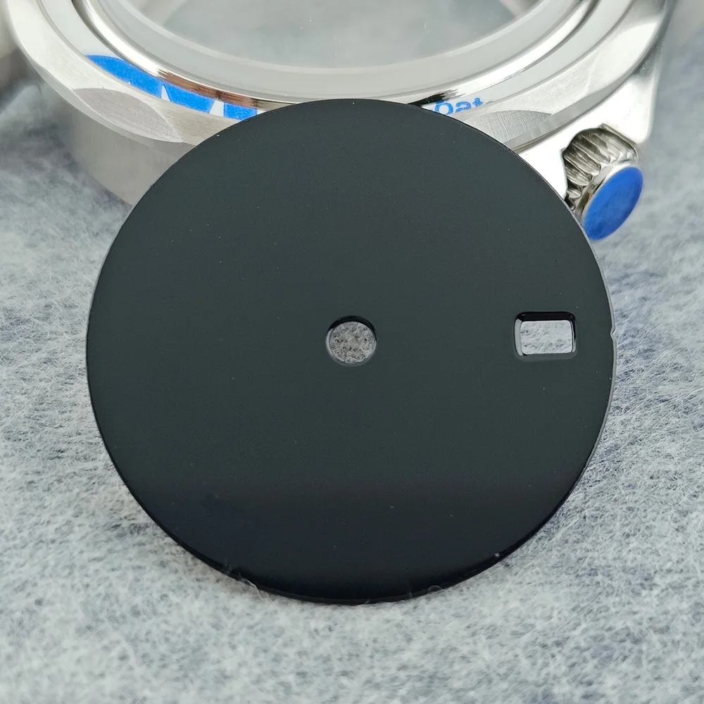 28.5mm Dial NH35 Dial Custom LOGO Unscaled Watch Dial Black enamel watch face Dial Suitable For NH35/36 Movement ๏ปฟ