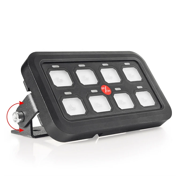DC12V Truck Boat Caravan Marine 8 Gang Switch Panel ON OFF LED Car Circuit Control Relay System Box Universal Touch Switch Panel