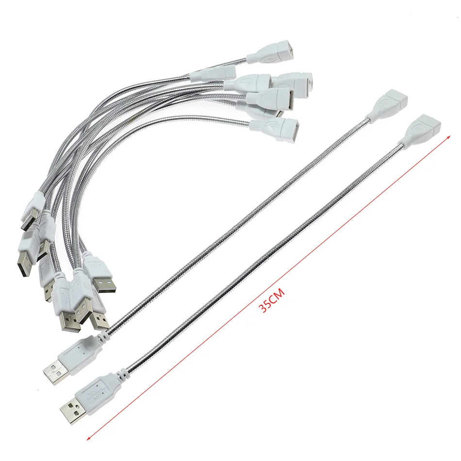 35cm Flexible Metal USB Extension Cable Male to Female Extension Power Supply Cord Extender Mini  Cable