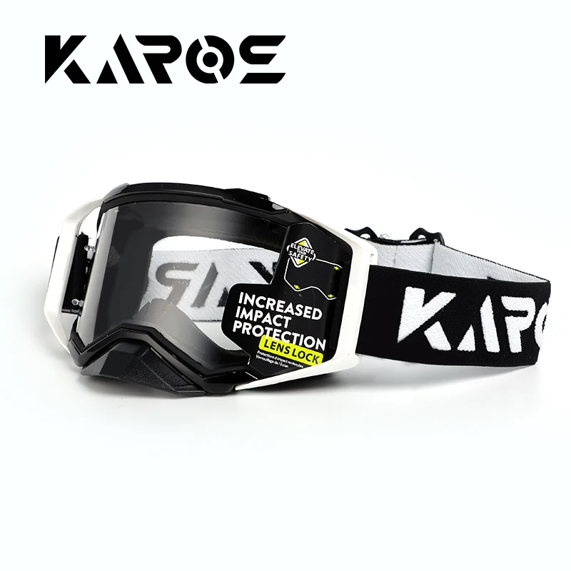 

Karos Motocross Goggles UV400 Motorcycle Glasses Men Women Off-road Sports Eyewear For MTB ATV MX Wide Vision with Most Helmets