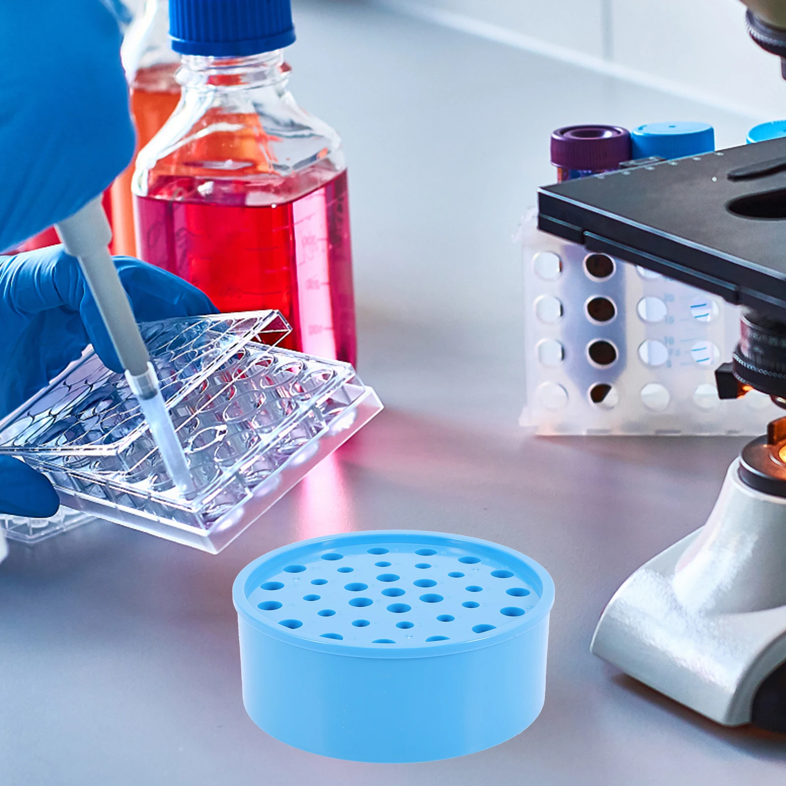 

Round Test Holder Plastic Rack For Laboratory Storage Tube Stand Test Tube Rack Stand Easy To